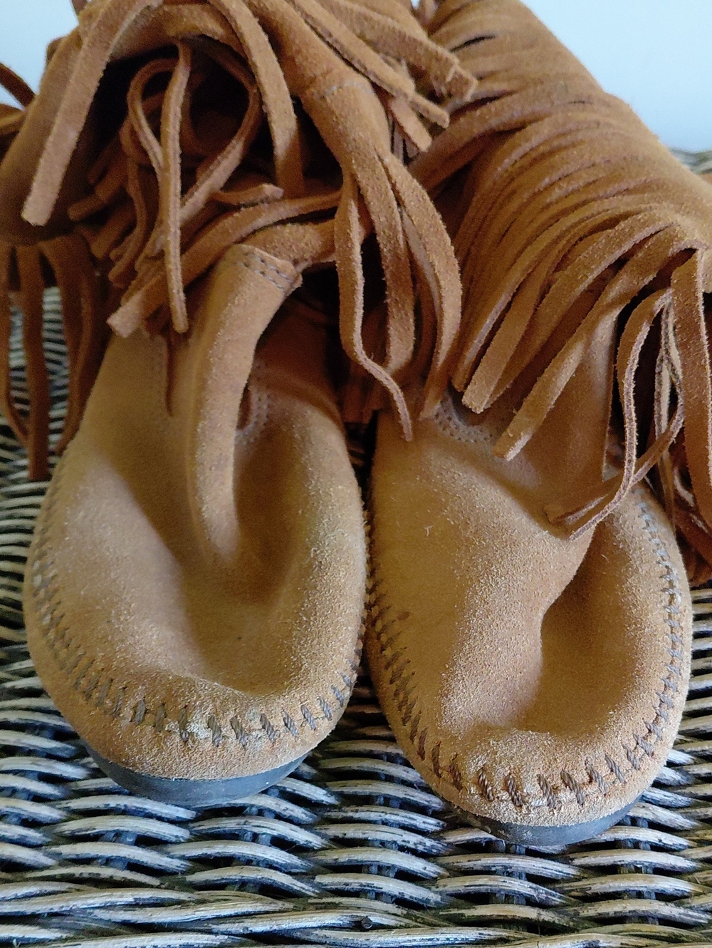 Minnetonka Suede Fringe Moccasin Boots - Picture 10 of 10